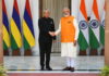 PM Modi meets H.E. Mr. Pravind Jugnauth, PM of Mauritius