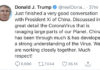 Corona Virus:President Donald Trump Spoke to China